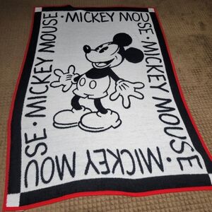 Vintage Biederlack Mickey Mouse Throw Blanket 75x51 The Walt Disney Company